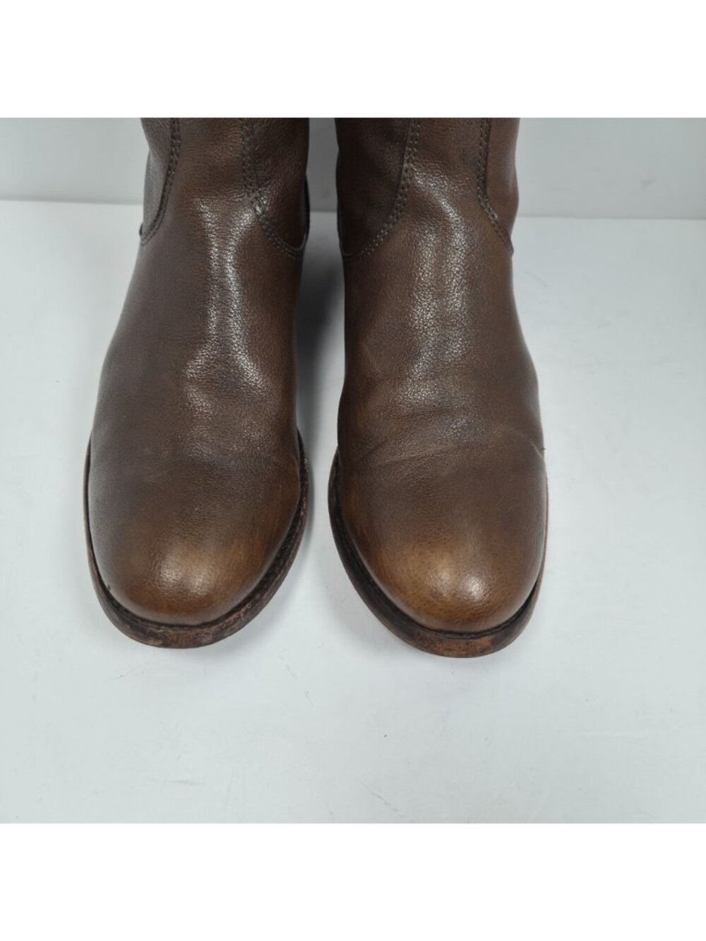 FRYE Melissa Women's Brown Button Back-Zip Tall Riding Boots 9B - Picture 7 of 13